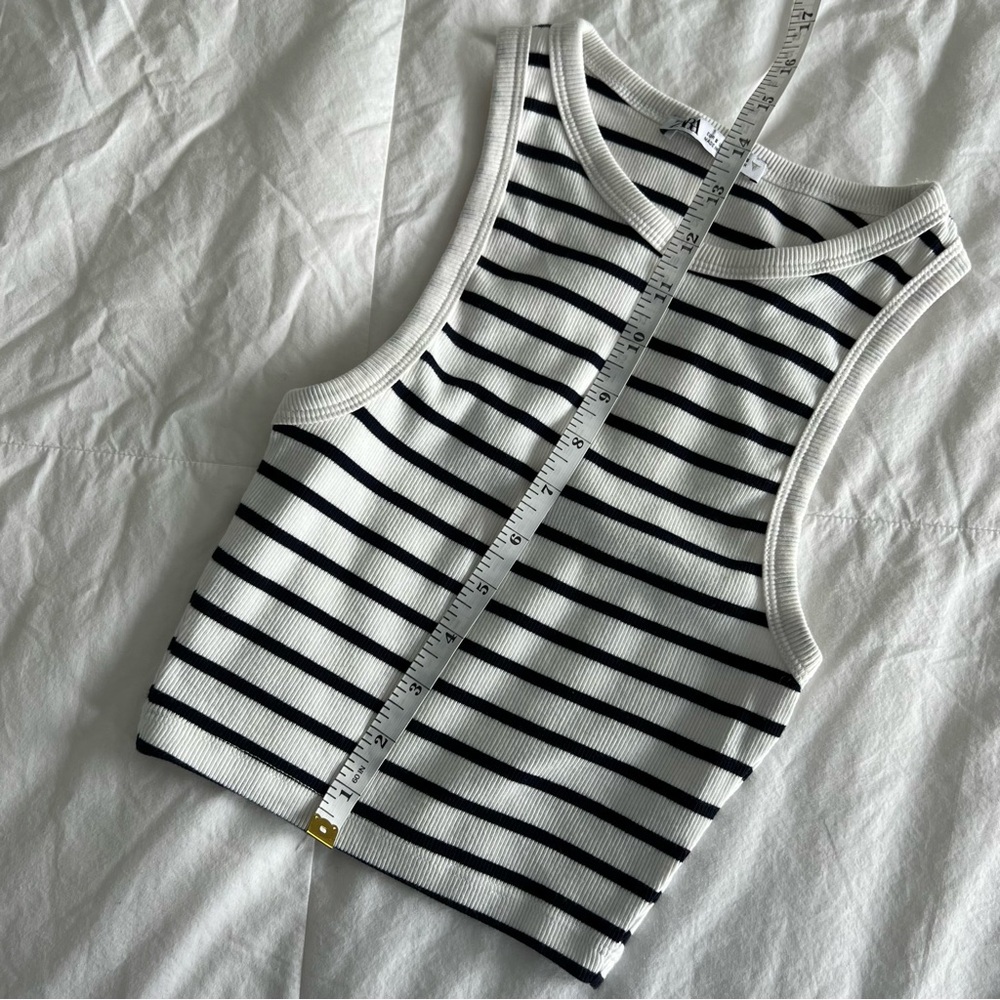 Zara Stripe Crop Top - Picture 9 of 13